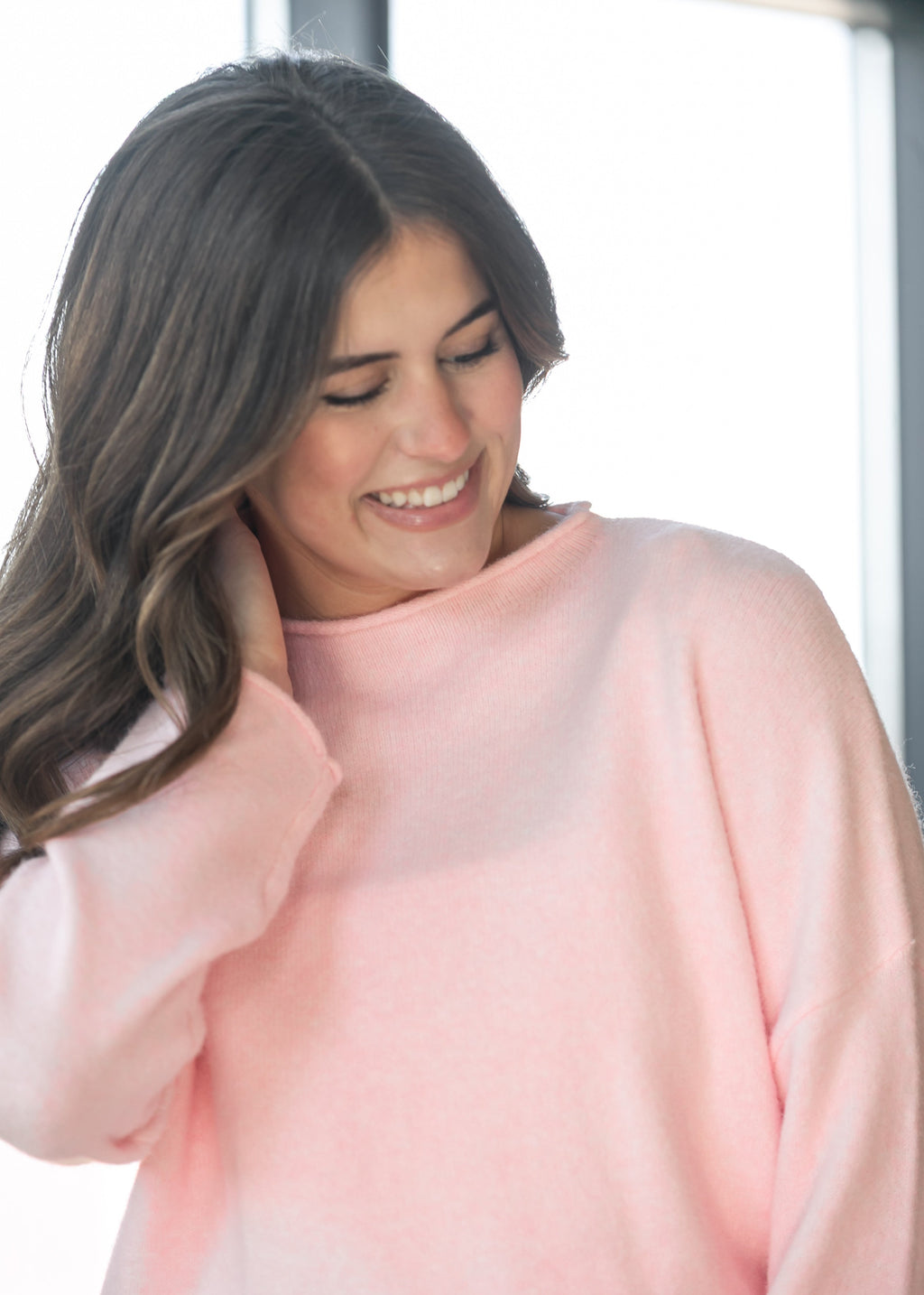 Things Between® Oversized Baby Pink Piper Pullover
