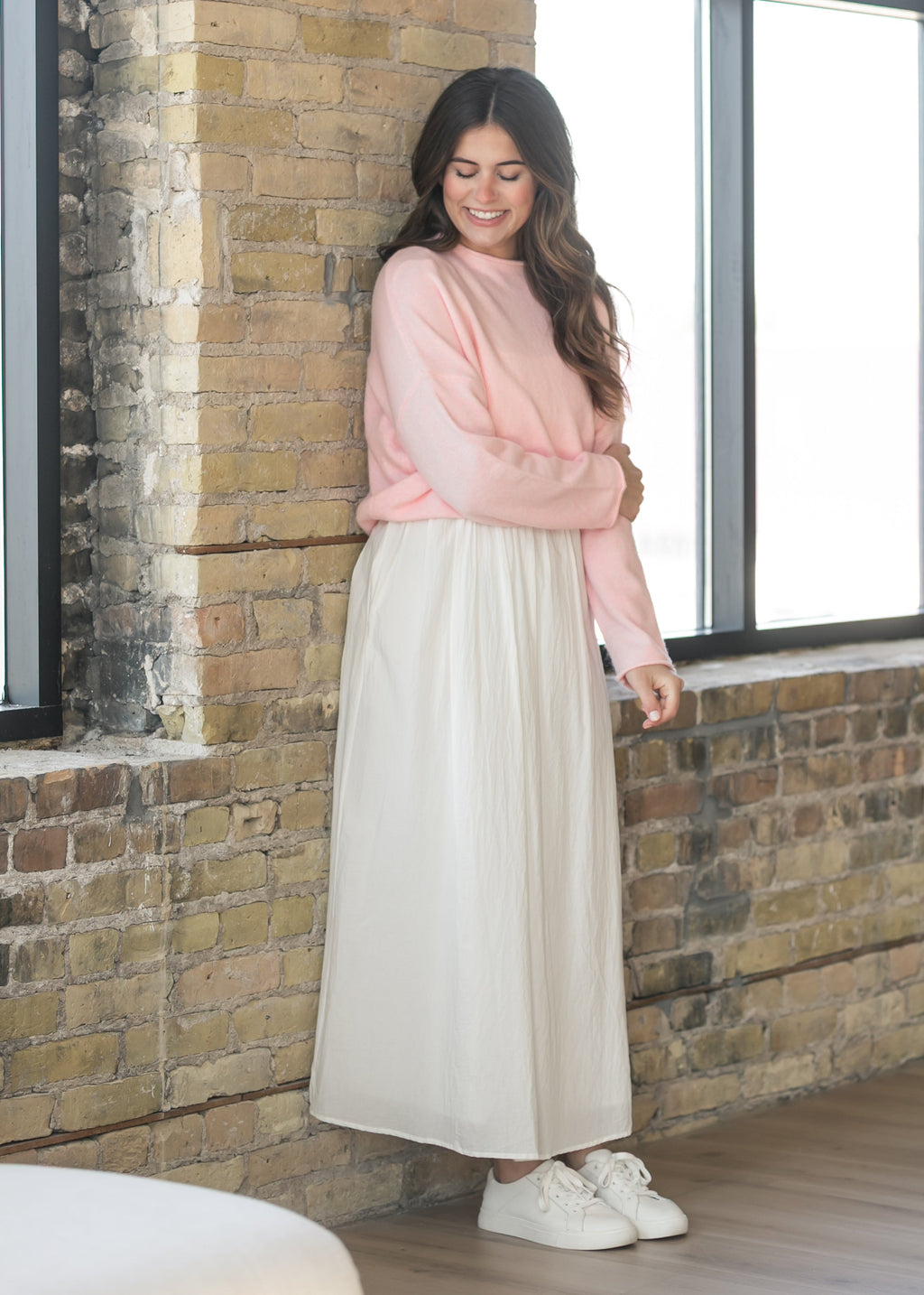 Things Between® Oversized Baby Pink Piper Pullover