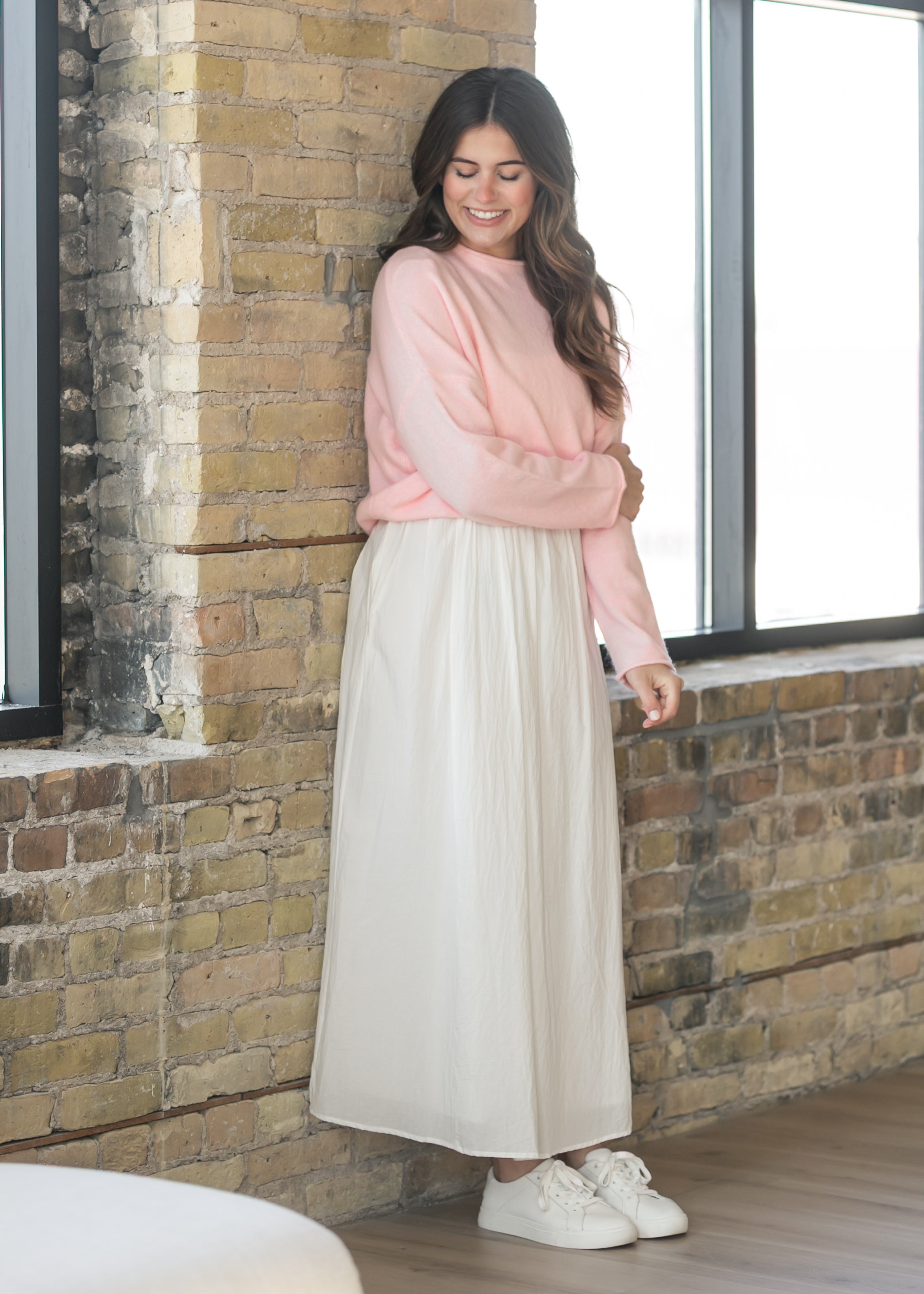 Things Between® Oversized Baby Pink Piper Pullover